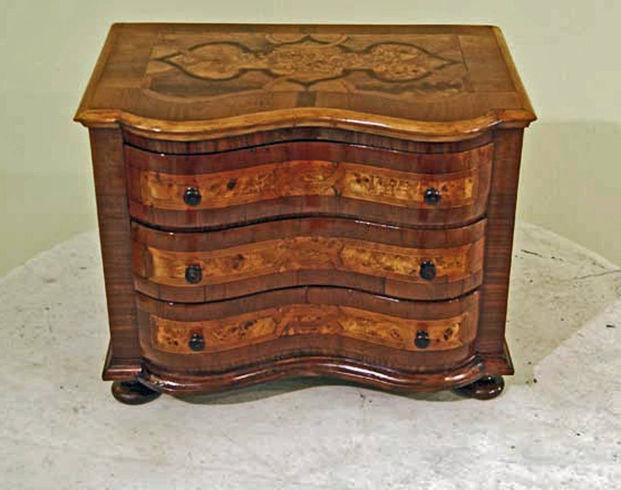 Baroque Chest Of Drawers En Miniature Casket 18th Century C. 1770