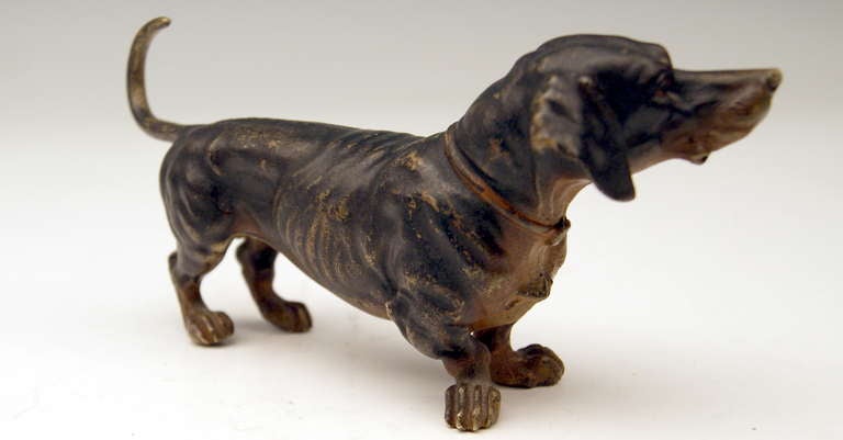 Wien Bronze Liebliche Hundefigur Dackel Um 1900 (Sonstiges)
