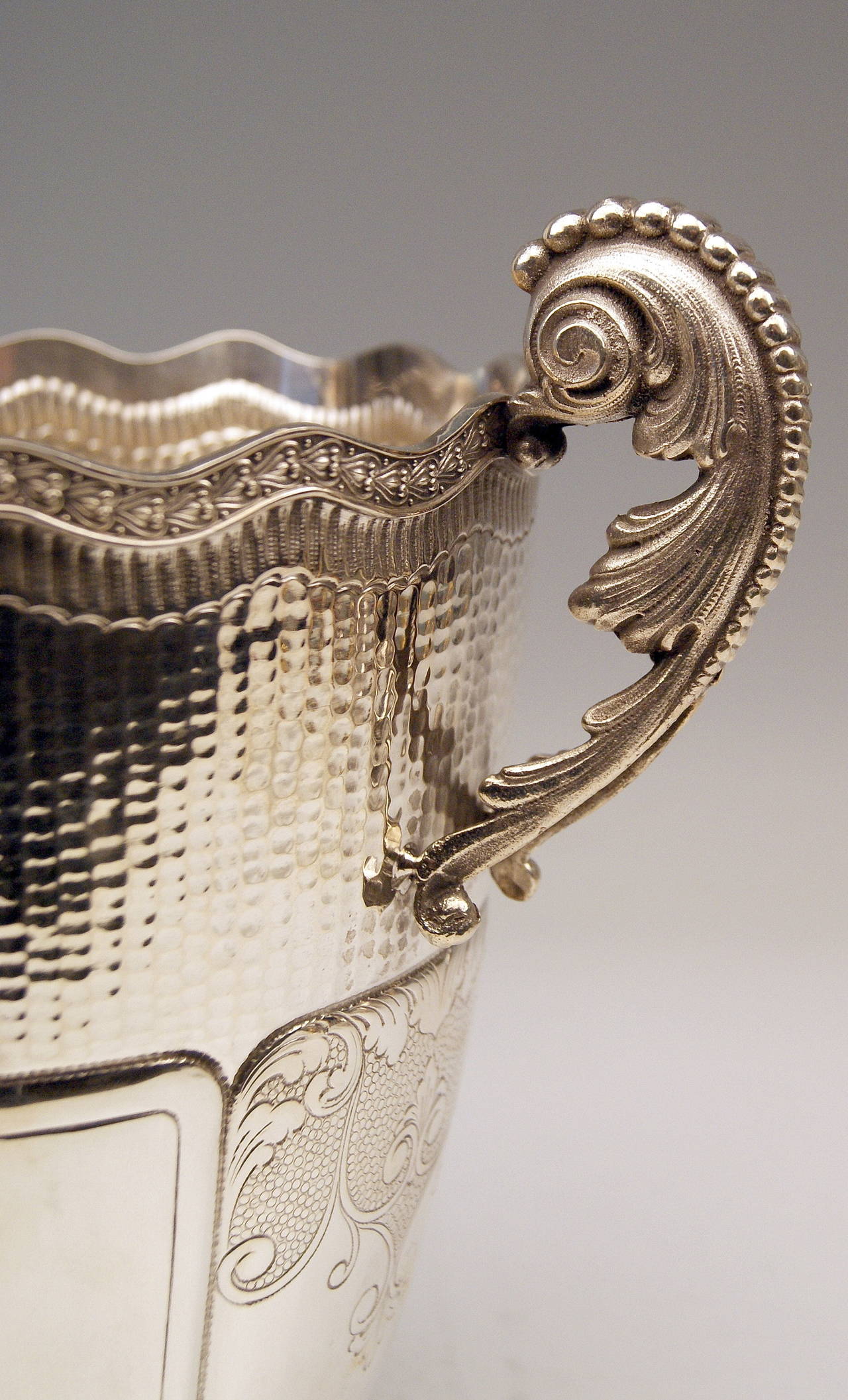 Silver Champagne Cooler Stancampiano Silver Company Palermo Sicily Italy c.1925 In Excellent Condition In Vienna, AT