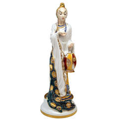 Rosenthal Rarest Chinese Lady By Constantin Holzer-defanti Made C. 1920