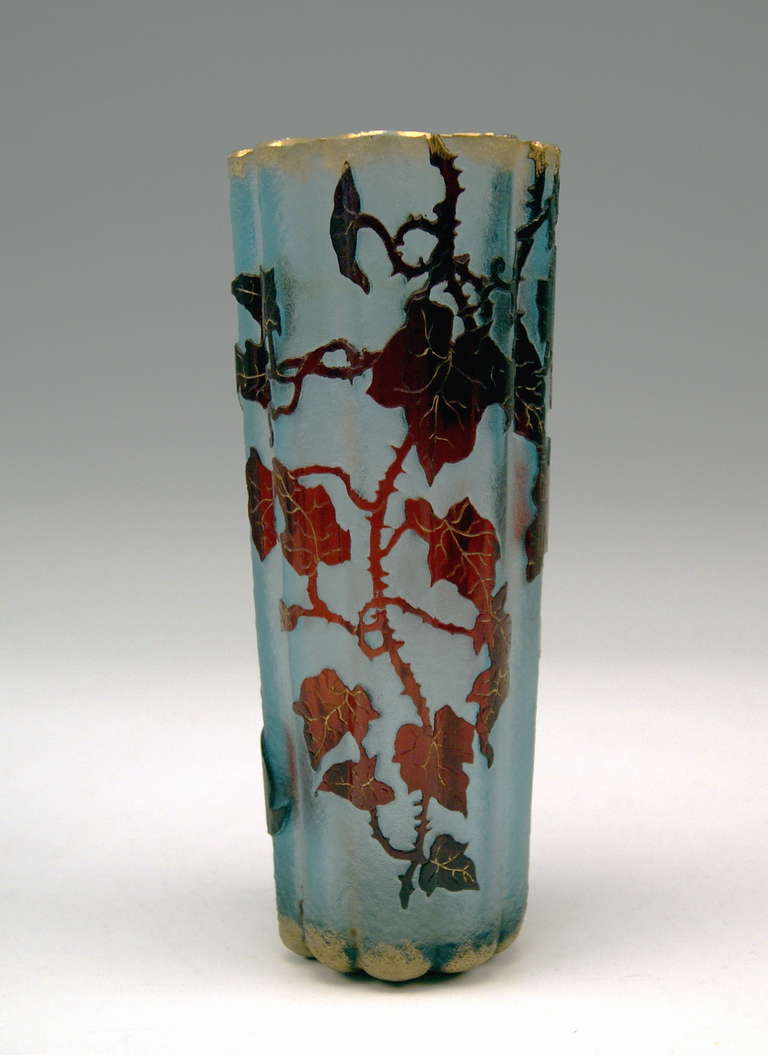 Daum Nancy Vase with Snail Art Nouveau France Lorraine 1890 - 1896