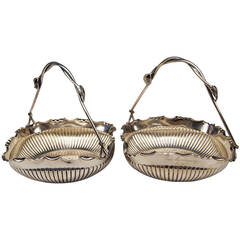 German Silver Baskets with Handles by W. Binder & Ap, Made before 1899 12