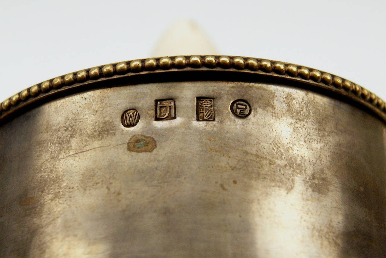 Austrian Lidded Box Brass Silver-Plated by Josef Hoffmann Wiener Werkstaette, circa 1905