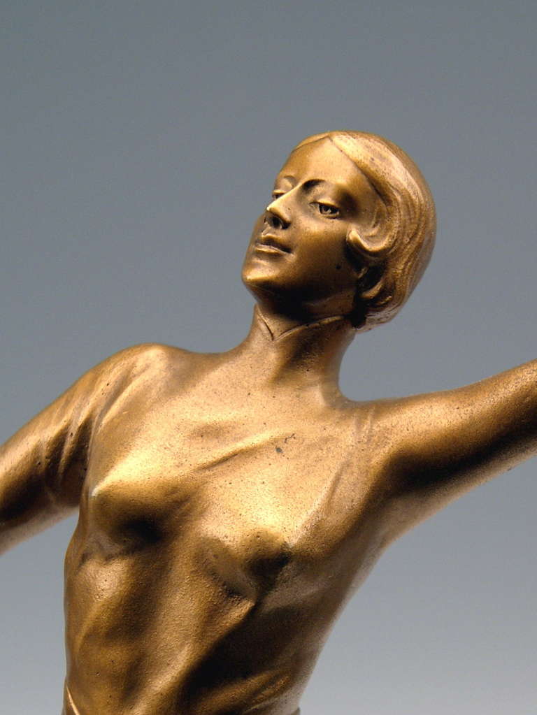 Vienna Bronze by Ernst Beck of Art Deco Lady Dancer circa 1925 For Sale 2