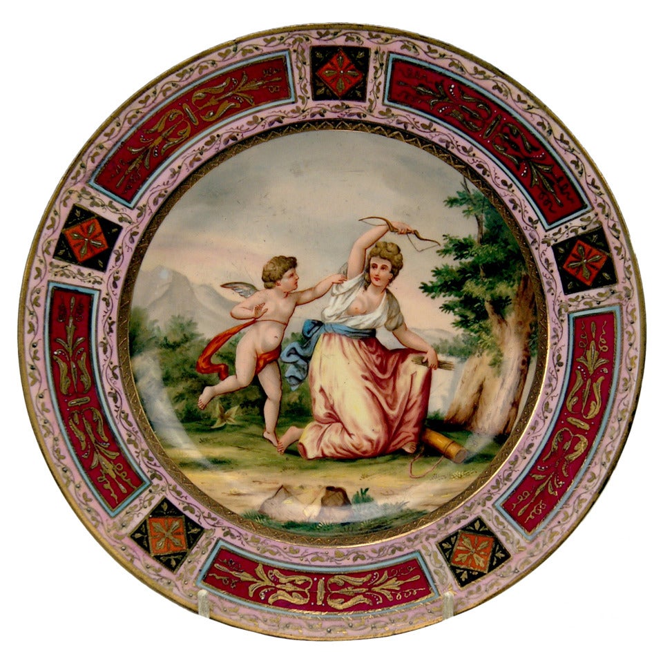 Plate Imperial Viennese Porcelain Manufactory dated 1816