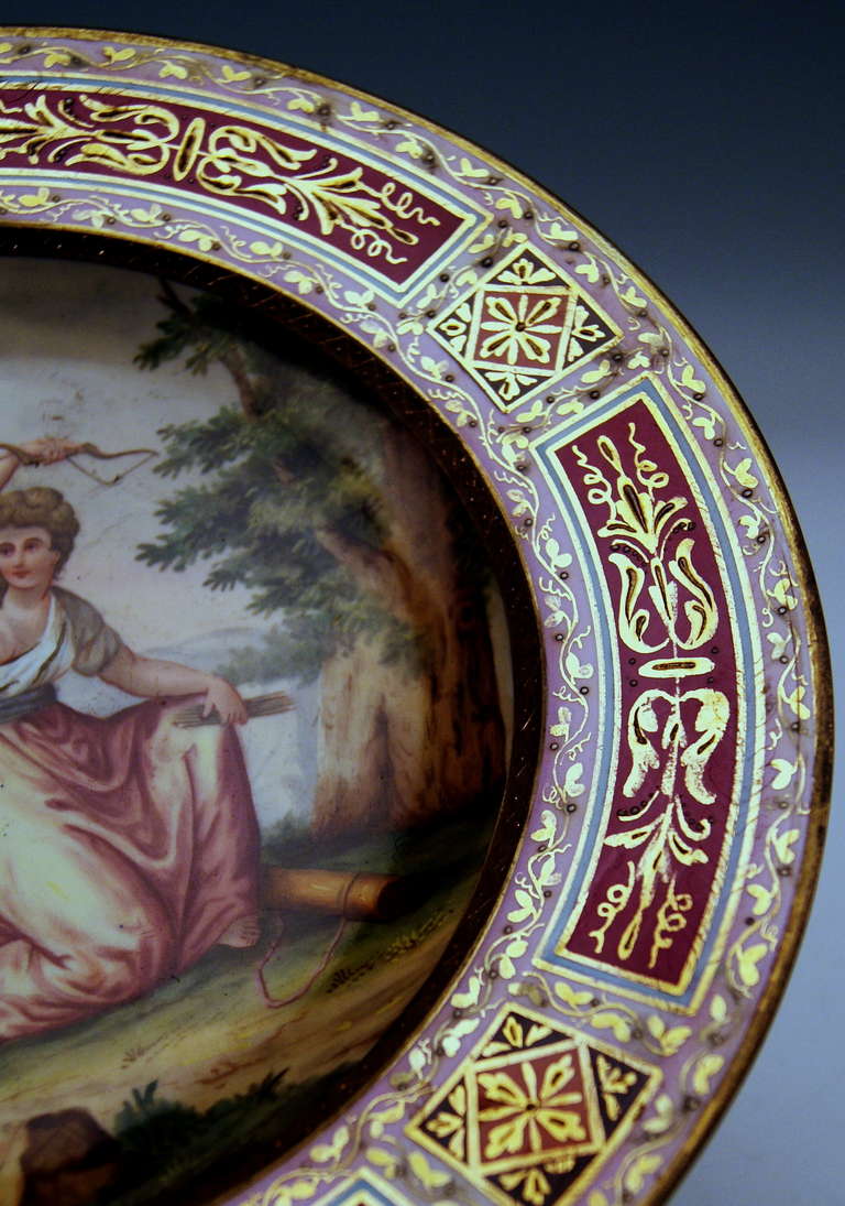 19th Century Plate Imperial Viennese Porcelain Manufactory dated 1816 For Sale