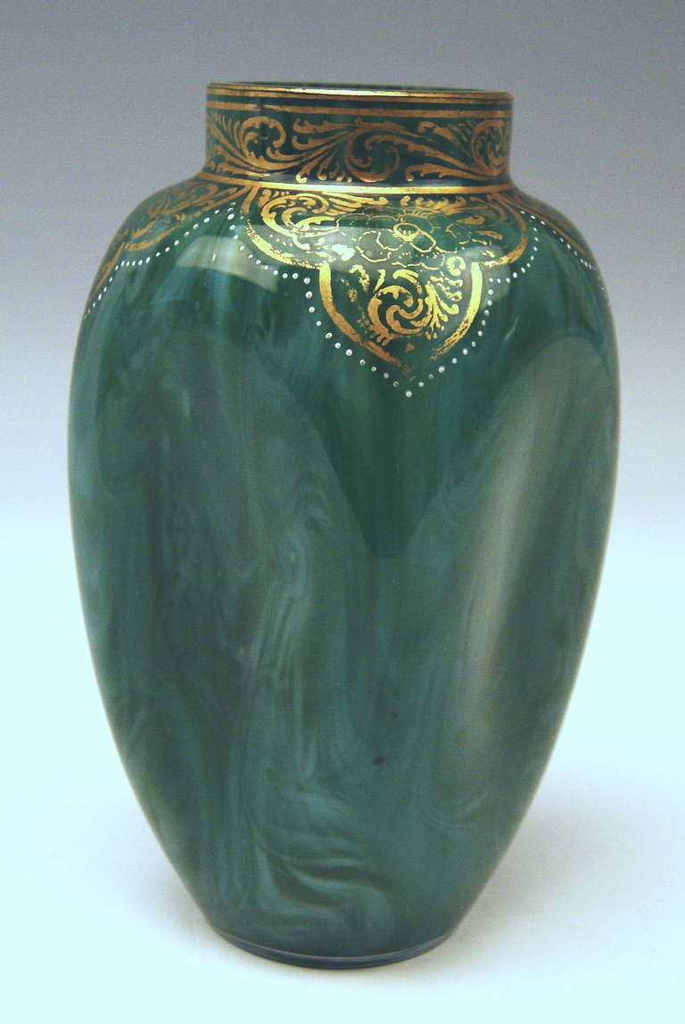 Loetz Widow Klostermuehle Art Nouveau Early Vase circa 1893 Decor Malac In Excellent Condition In Vienna, AT