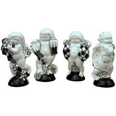 Michael Powolny Four Cherubs Seasons Lovely Figurines made 1912 2