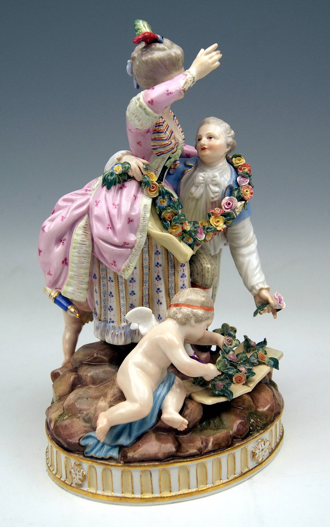 Rococo Groupe de figurines de Meissen:: 