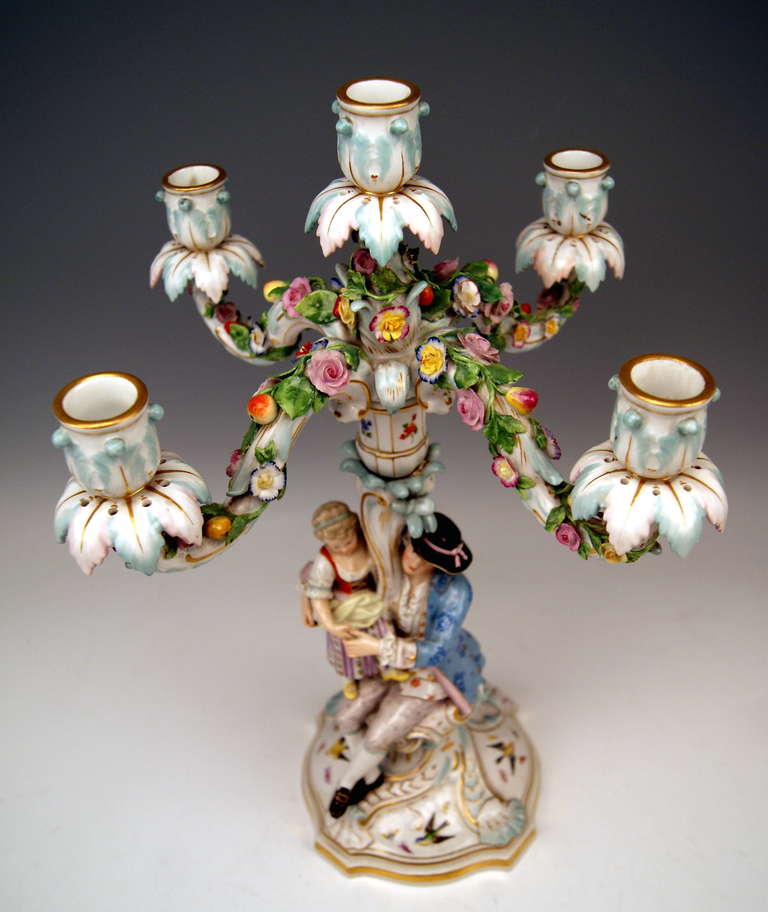 meissen candle holder