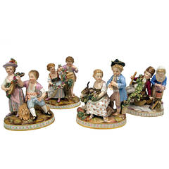 Meissen Four Seasons Figurines by Schoenheit, circa 1860