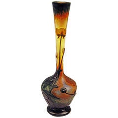 Daum Nancy Vase Flowers, Art Nouveau, France Lorraine, circa 1895-1900 2