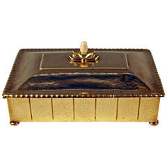 German Brass Art Deco Lidded Gorgeous Box Casket by WMF, circa 1920 - 1925 8
