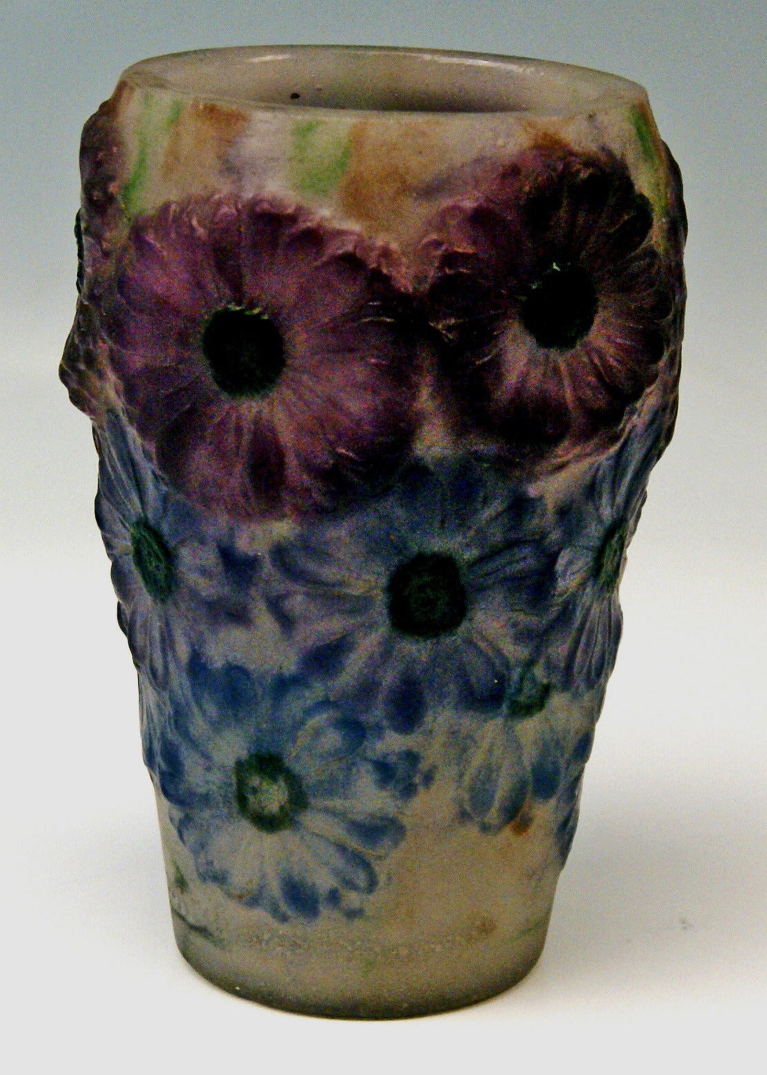 Art Deco Rarest Vase with Marigolds Flowers / Pâte de Verre

MANUFACTORY: GABRIEL ARGY-ROUSSEAU  /  made in France / Paris, circa 1920 - 1925 

DESIGNER:  GABRIEL ARGY-ROUSSEAU  (1885 - 1953 Paris)
Joseph Gabriel Rousseau (called Gabriel