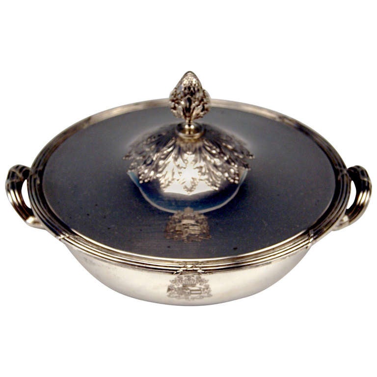 Silver Austrian Klinkosch Round Lidded Tureen, circa 1900 at 1stDibs