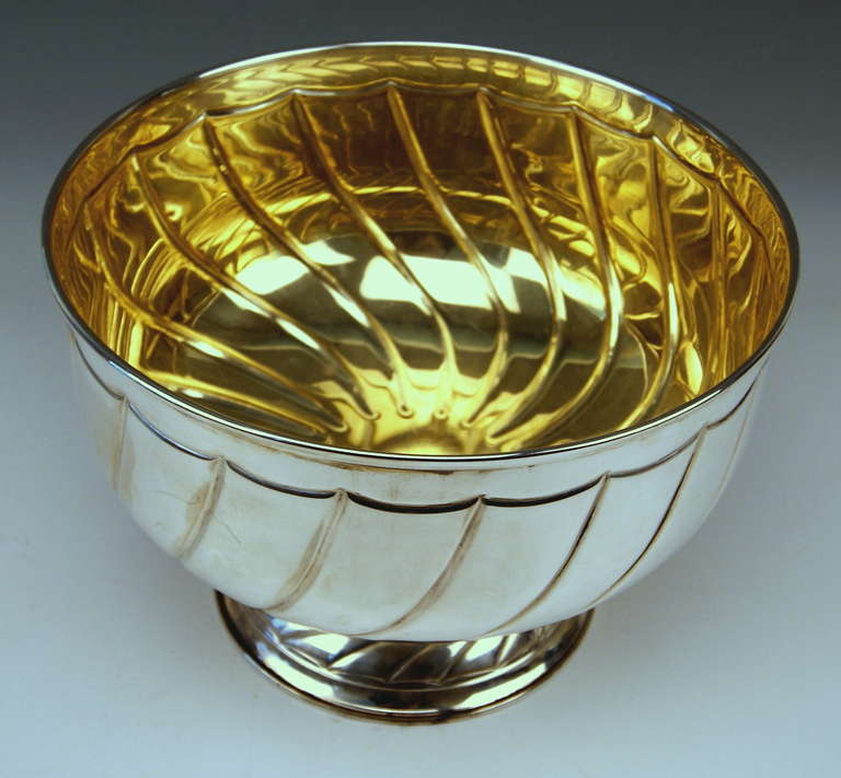 Other Silver Italian Huge Champagne Cooler, Gilded Inside, circa 1950
