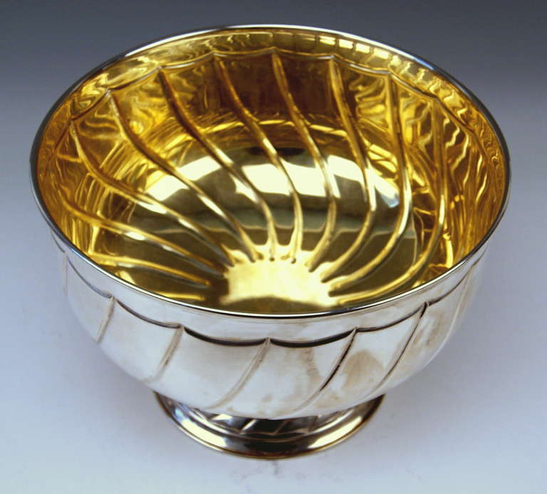 Silver Italian Huge Champagne Cooler, Gilded Inside, circa 1950 2