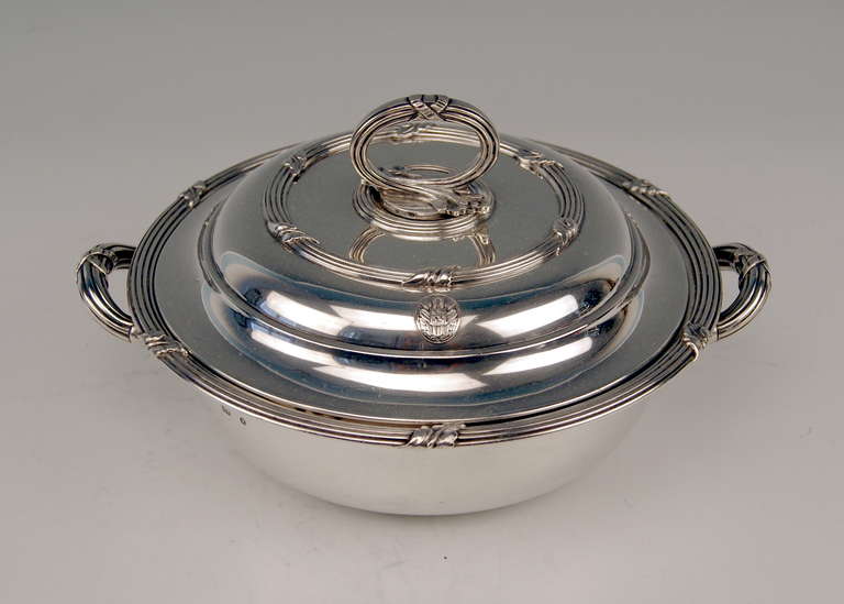 Silver Austrian Klinkosch Round Lidded Tureen, circa 1900