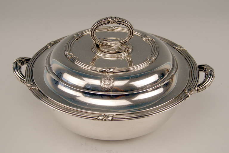 Silver Austrian Klinkosch Round Lidded Tureen, circa 1900 at 1stDibs