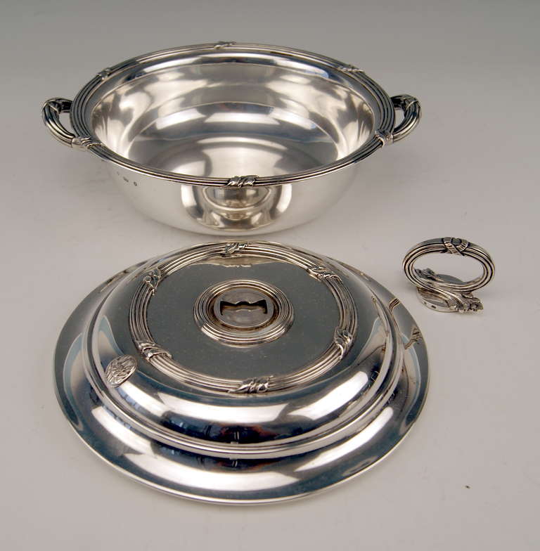 Silver Austrian Klinkosch Round Lidded Tureen, circa 1900 at 1stDibs