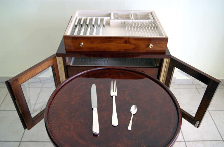 20th Century Silver Art Deco 120-Piece Cutlery Flatware Dinnerware for 12, Germany ca. 1920