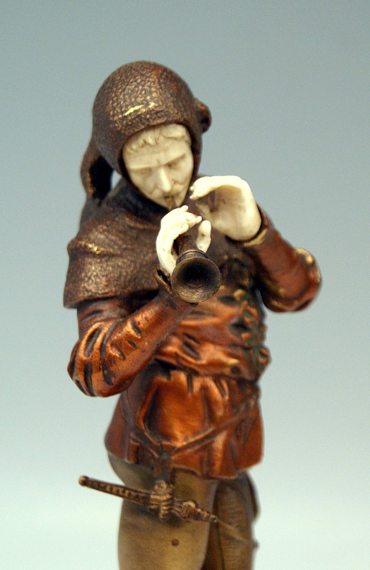 Victorian French Bronze Vintage Pied Piper of Hamelin by Eugène Barillot, circa 1890 For Sale