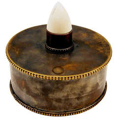 Antique Lidded Box Brass Silver-Plated by Josef Hoffmann Wiener Werkstaette, circa 1905