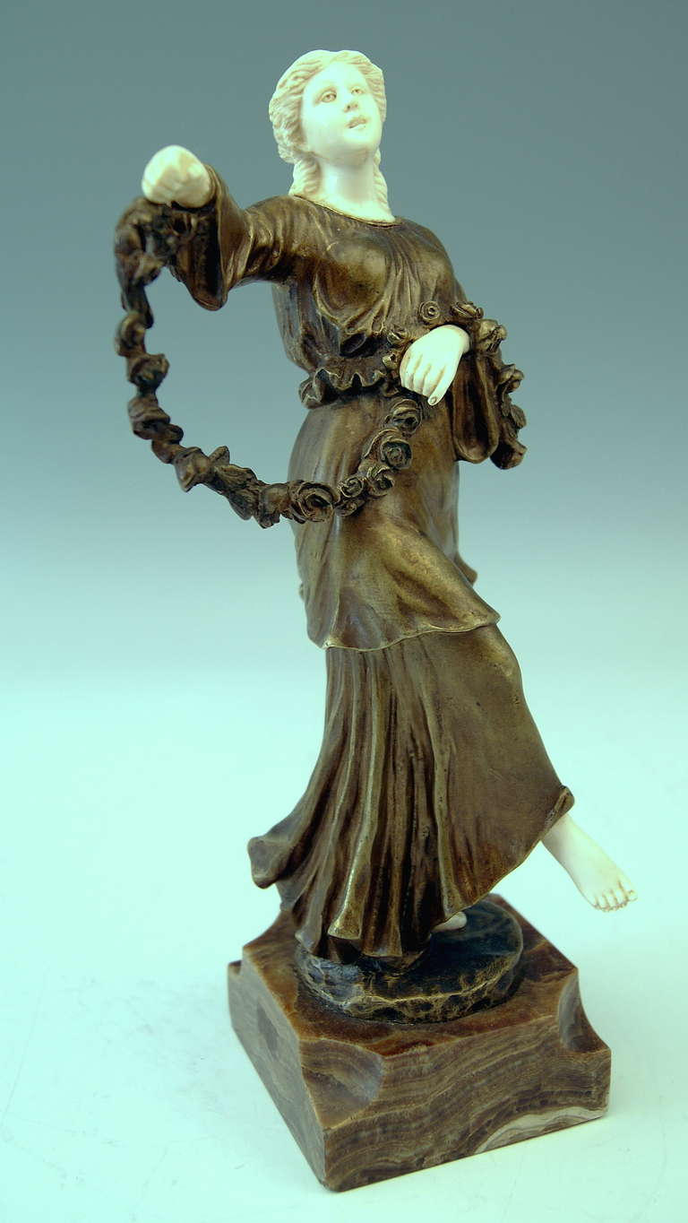 bronze lady figurines