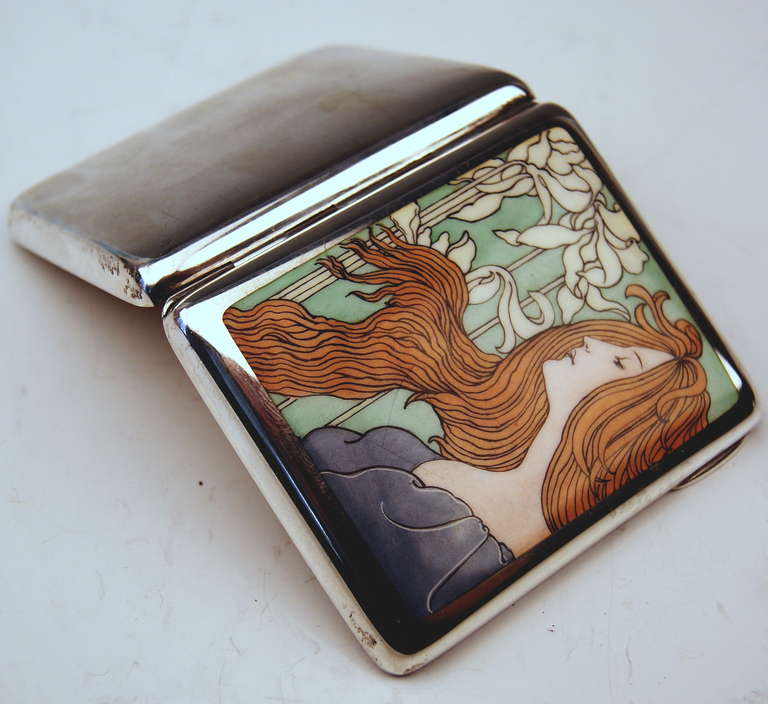 art nouveau cigarette case