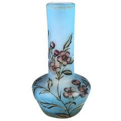 Daum Nancy Vase Flower Blossoms on Stems Art Nouveau France Lorraine c. 1900 5