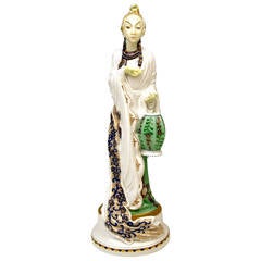 ROSENTHAL ALLEMAGNE DAME CHINOISE CHAOKIUM C. HOLZER-DEFANTI c.1920