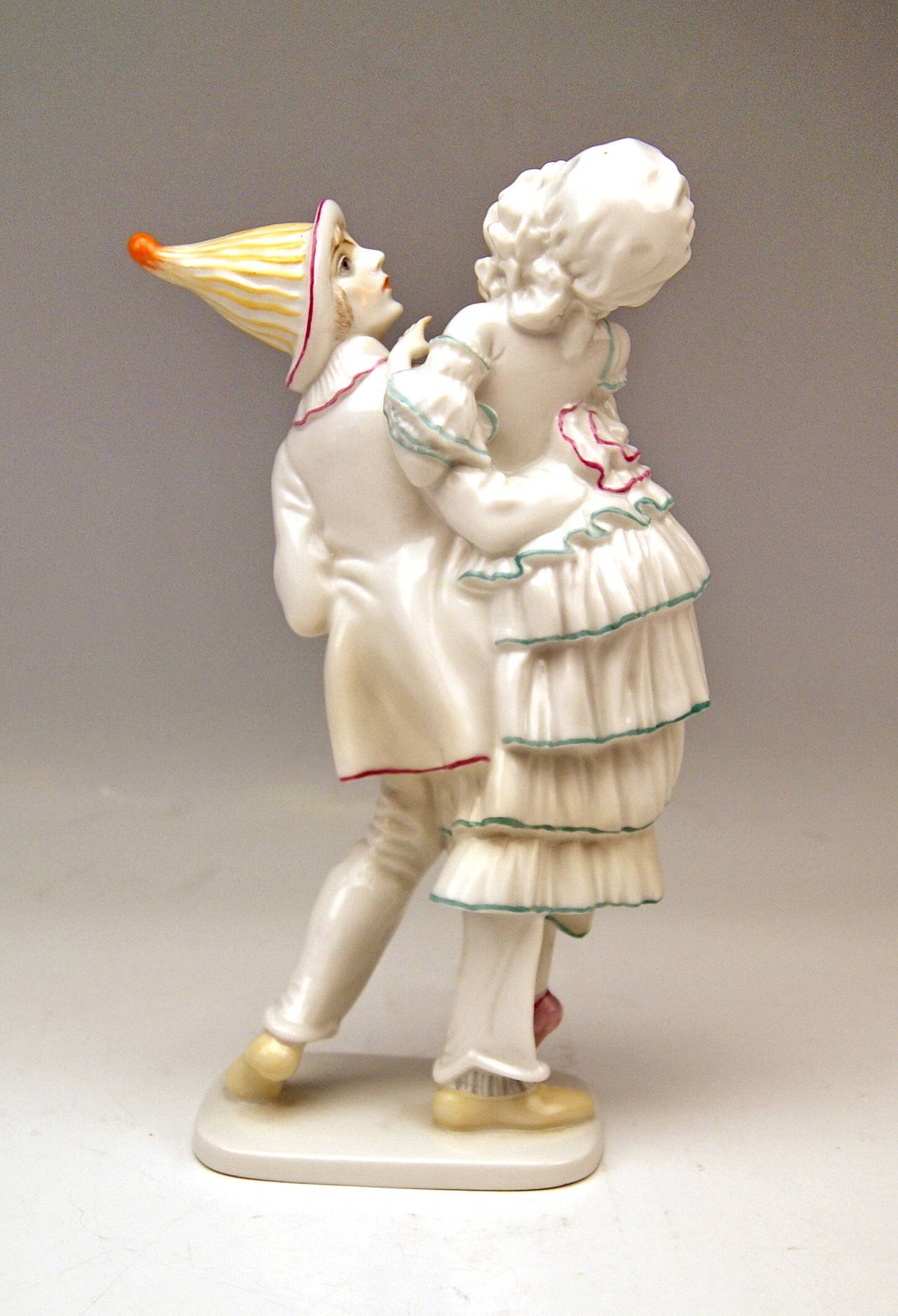 German ROSENTHAL GERMANY HARLEQUIN AND COLUMBINE C. HOLZER-DEFANTI c.1923-25