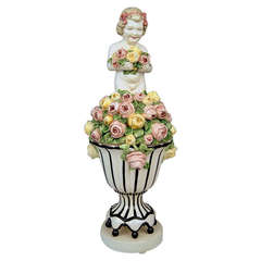 Carl Klimt Most Lovely Art Nouveau Cherub Figurine on Lid of Bowl, circa 1910 12
