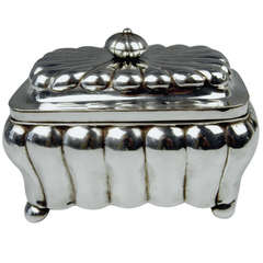 German Silver Biedermeier Sugar Box by G.F. Steusloff, circa 1853 2