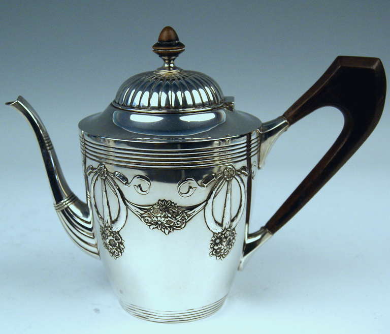 20th Century Silver Art Nouveau Coffee Tea Set Vintage Germany Bremen, circa 1905 - 10