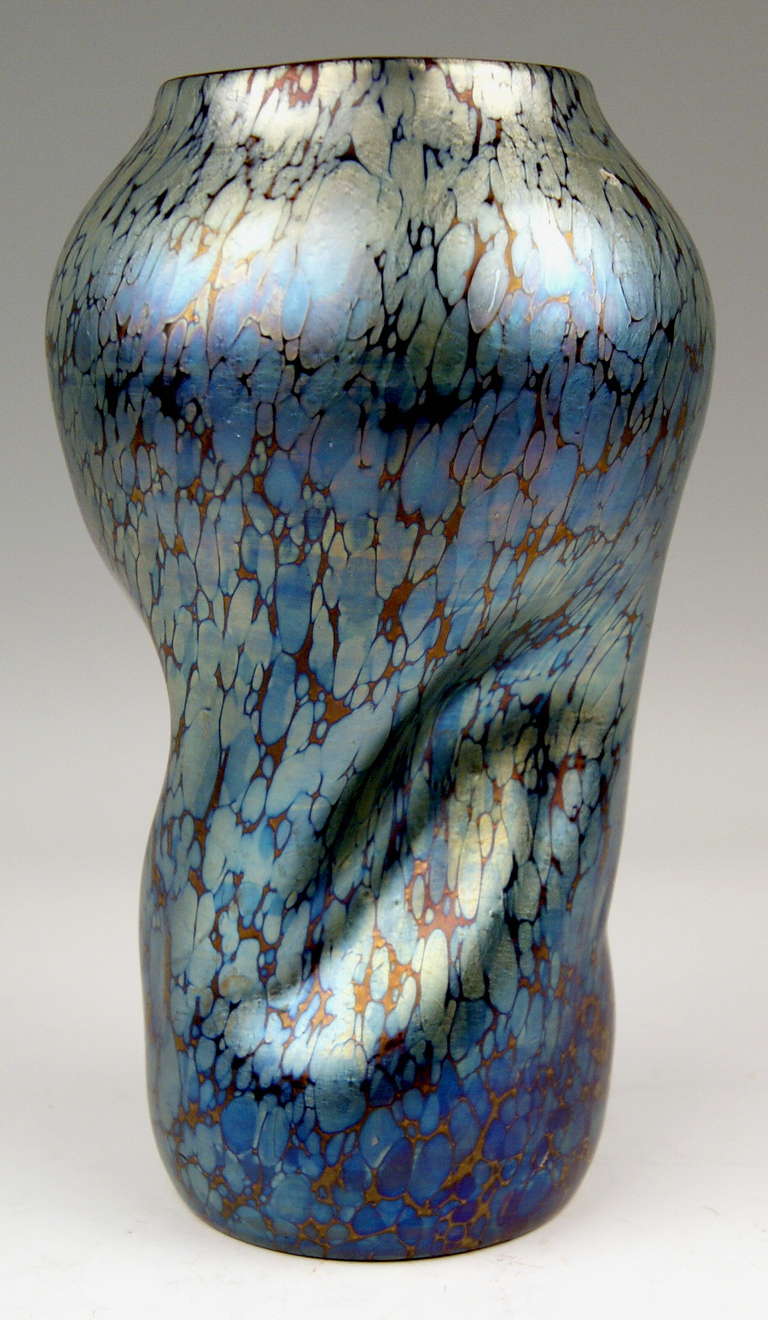 cobalt papillon vase