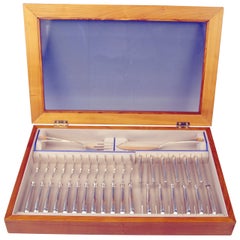 Antique Silver 26-Piece Flatware Fish Cutlery 12 Persons Koch & Bergfeld Germany c.1900