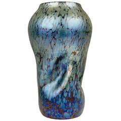 Vase Loetz Widow Klostermuehle Bohemia Art Nouveau Cobalt Papillon c.1900 10