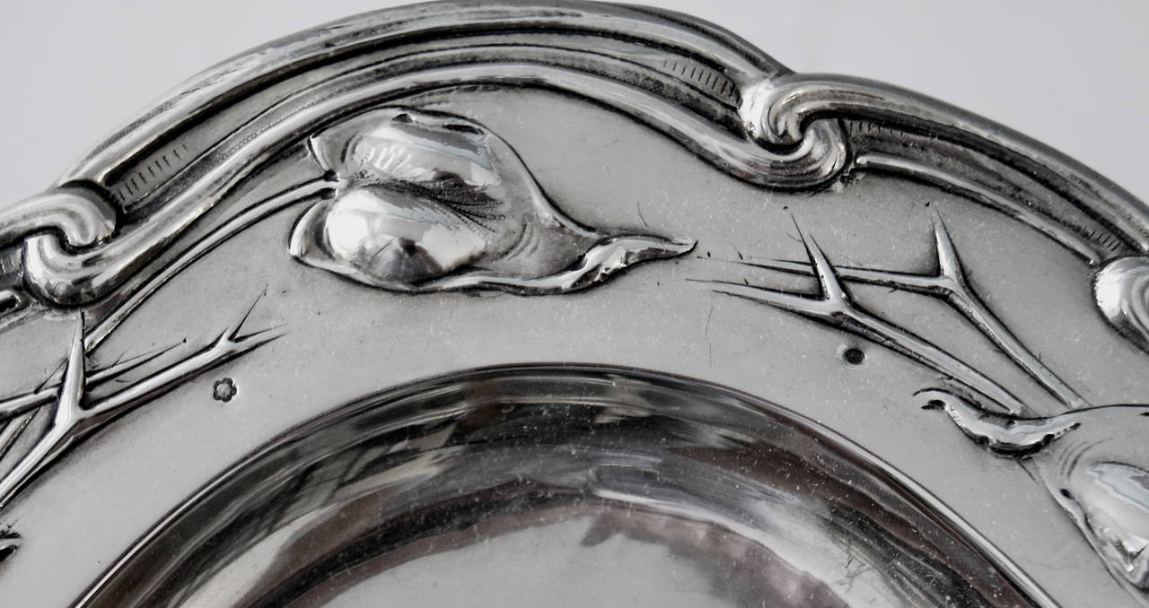 Early 20th Century Silver Austrian Excellent Serving Platter, circa 1905 For Sale