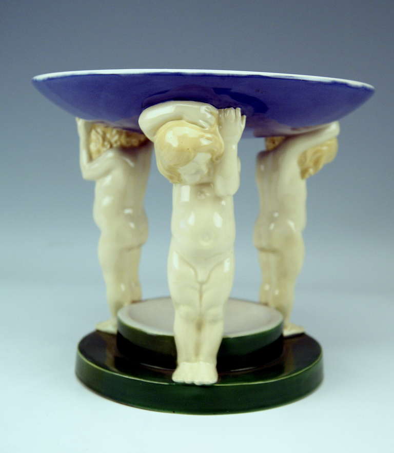 Austrian Michael Powolny Art Nouveau Vienna Centrepiece Made 1910-1912