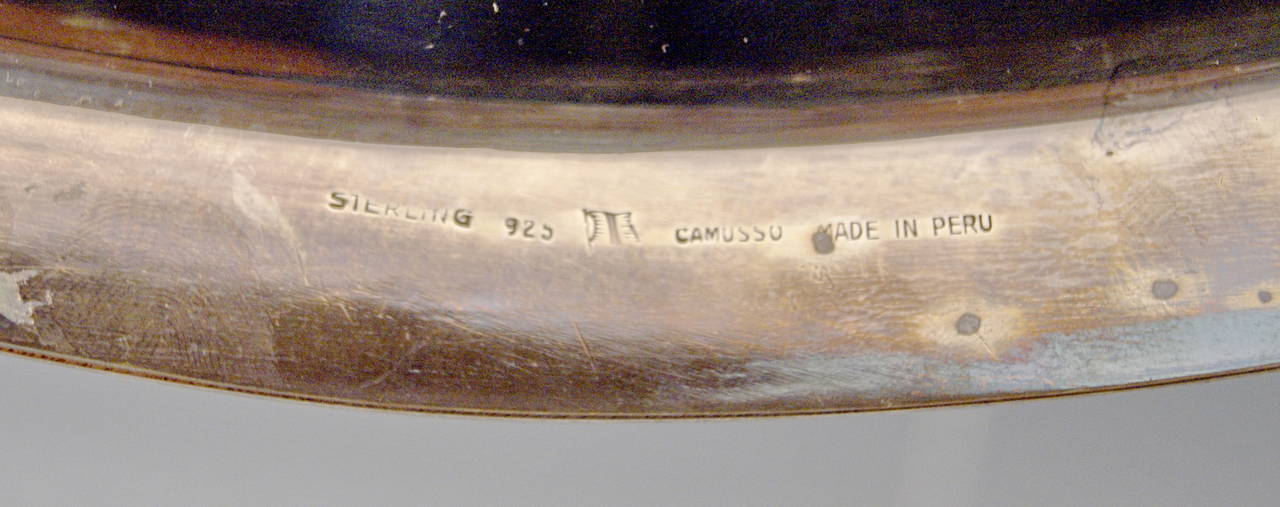 Victorian Camusso Peruvian Silver 925 Tea Set Platter 