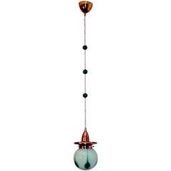 Art Nouveau Finest Suspended Lamp Loetz Pendant Made C. 1905