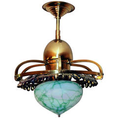 Art Nouveau Stunning Chandelier Kralik Bohemia  C. 1900