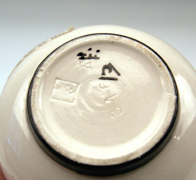 20th Century Bertold Löffler Vienna Lidded Round Bowl with Cherub En Miniature, circa 1912 For Sale