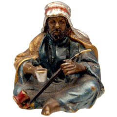 Vienna Bronze Vintage by Franz Bergman Arab Man en Miniature, circa 1890 6