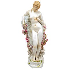 Meissener Jugendstil Figur die blühende Frau von W. Schott Rarität