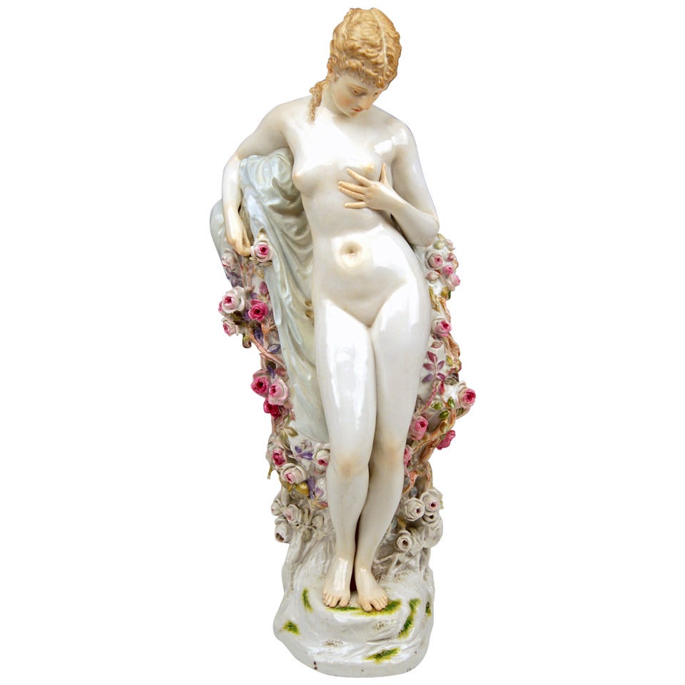 Meissen Art Nouveau Figurine the Blossoming Woman by W. Schott Rarity