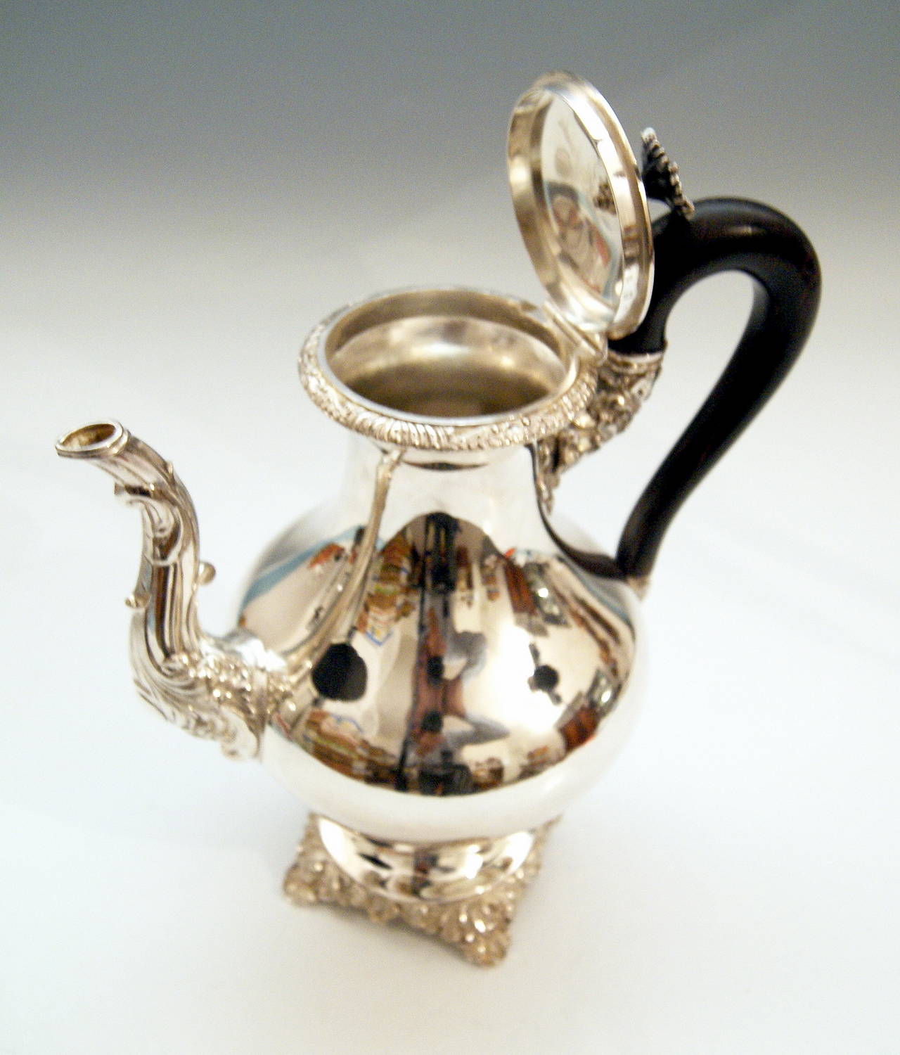 Silver France Paris Gorgeous Large Coffee Pot, circa 1860 1