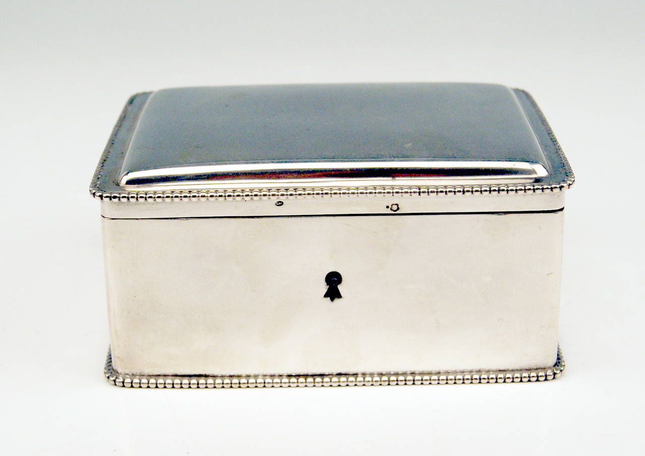 Silver Austrian Art Nouveau Sugar Box Made in Vienna, circa 1900