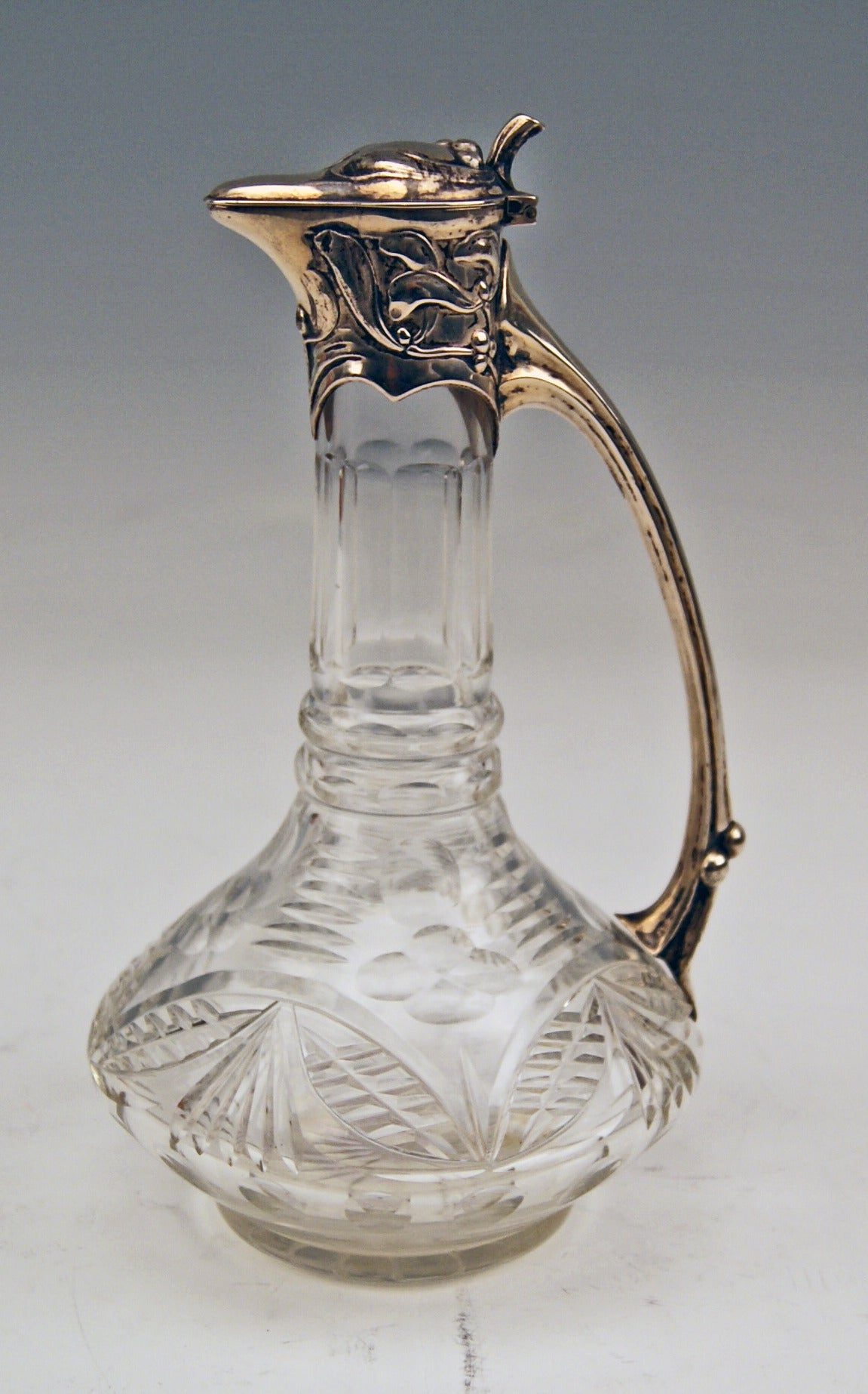 Silver Set of Four Carafes Pitchers Vintage Germany, 1900